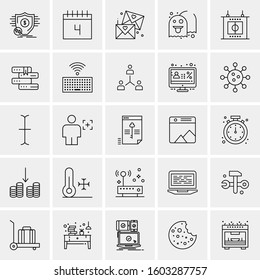 Set of 25 Universal Business Icons Vector