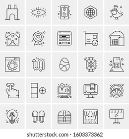 Set of 25 Universal Business Icons Vector