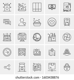 Set of 25 Universal Business Icons Vector