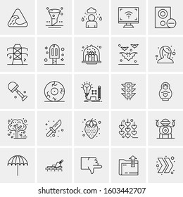 Set of 25 Universal Business Icons Vector