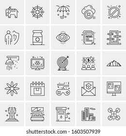 Set of 25 Universal Business Icons Vector