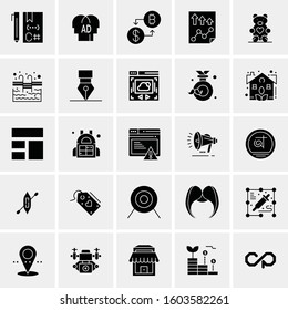 Set of 25 Universal Business Icons Vector