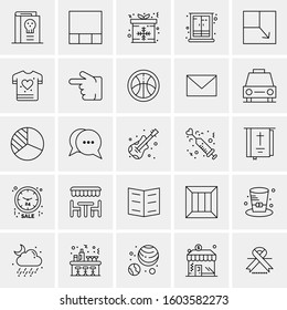 Set of 25 Universal Business Icons Vector
