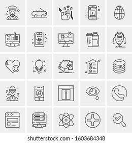 Set of 25 Universal Business Icons Vector
