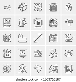 Set of 25 Universal Business Icons Vector