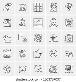 Set of 25 Universal Business Icons Vector