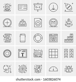 Set of 25 Universal Business Icons Vector