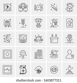 Set of 25 Universal Business Icons Vector