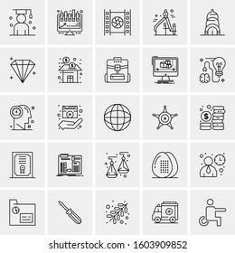 Set of 25 Universal Business Icons Vector