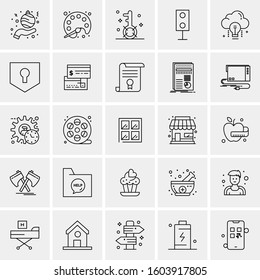 Set of 25 Universal Business Icons Vector