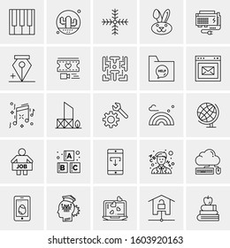 Set of 25 Universal Business Icons Vector