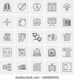 Set of 25 Universal Business Icons Vector