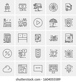 Set of 25 Universal Business Icons Vector