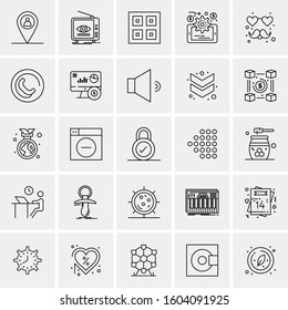 Set of 25 Universal Business Icons Vector
