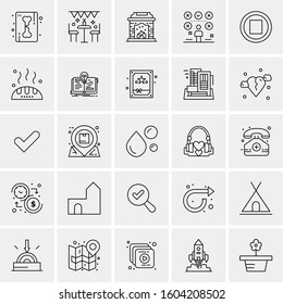 Set of 25 Universal Business Icons Vector