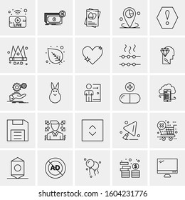 Set of 25 Universal Business Icons Vector