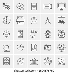 Set of 25 Universal Business Icons Vector