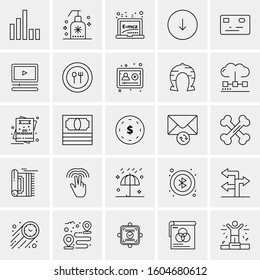 Set of 25 Universal Business Icons Vector