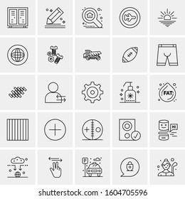 Set of 25 Universal Business Icons Vector