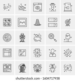Set of 25 Universal Business Icons Vector