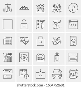Set of 25 Universal Business Icons Vector