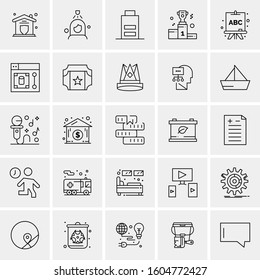 Set of 25 Universal Business Icons Vector