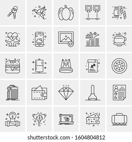 Set of 25 Universal Business Icons Vector