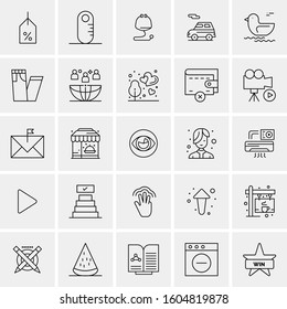 Set of 25 Universal Business Icons Vector