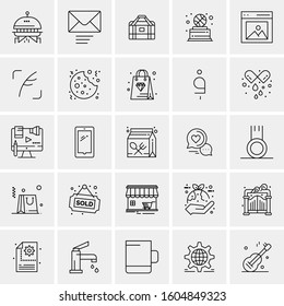 Set of 25 Universal Business Icons Vector