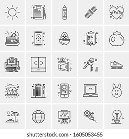 Set of 25 Universal Business Icons Vector