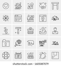 Set of 25 Universal Business Icons Vector