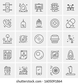 Set of 25 Universal Business Icons Vector