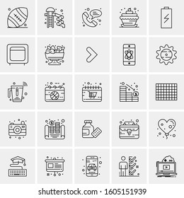Set of 25 Universal Business Icons Vector