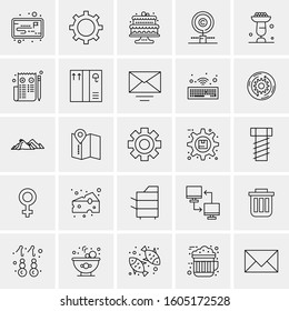 Set of 25 Universal Business Icons Vector