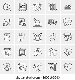 Set of 25 Universal Business Icons Vector