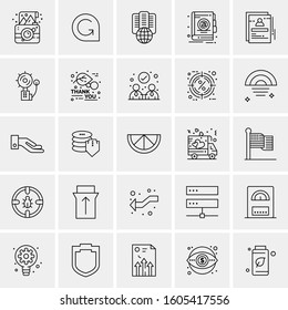 Set of 25 Universal Business Icons Vector