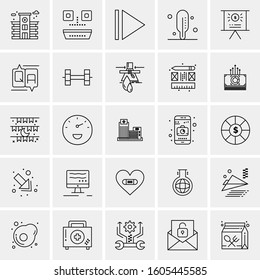 Set of 25 Universal Business Icons Vector