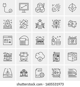 Set of 25 Universal Business Icons Vector