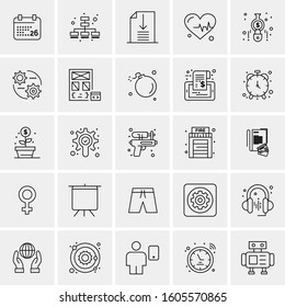 Set of 25 Universal Business Icons Vector