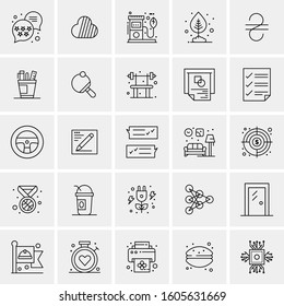 Set of 25 Universal Business Icons Vector