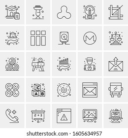 Set of 25 Universal Business Icons Vector