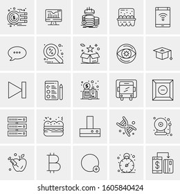 Set of 25 Universal Business Icons Vector