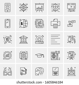 Set of 25 Universal Business Icons Vector