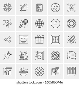 Set of 25 Universal Business Icons Vector