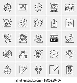 Set of 25 Universal Business Icons Vector