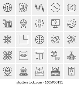 Set of 25 Universal Business Icons Vector