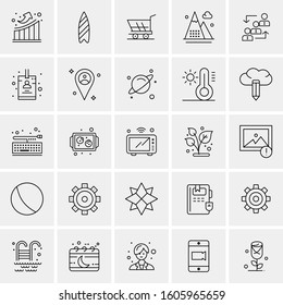 Set of 25 Universal Business Icons Vector