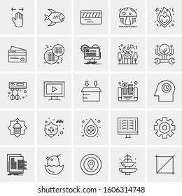 Set of 25 Universal Business Icons Vector