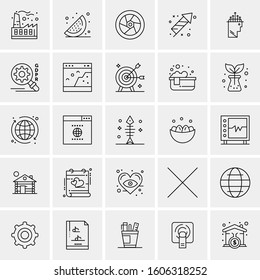 Set of 25 Universal Business Icons Vector
