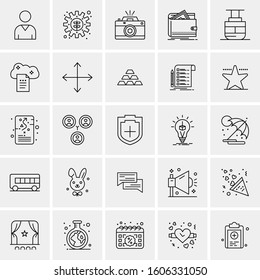 Set of 25 Universal Business Icons Vector